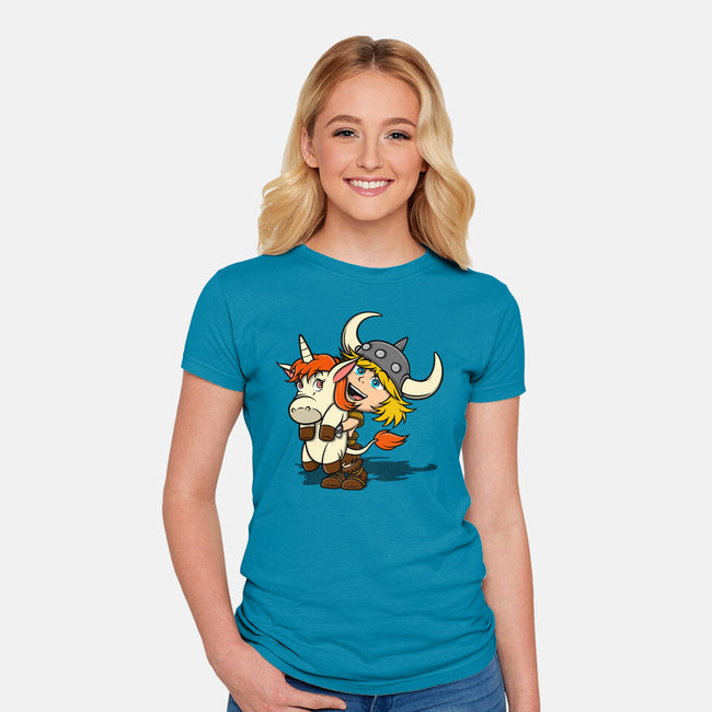 Unicorns And Dungeons-Womens-Fitted-Tee-drbutler