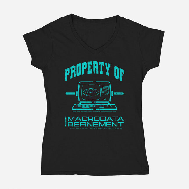 Property Of MDR-Womens-V-Neck-Tee-drbutler
