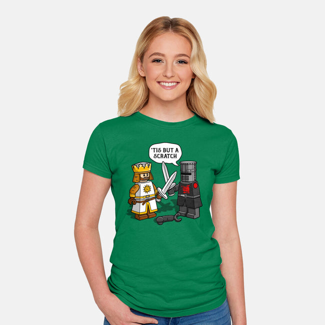 Tis But A Block Scratch-Womens-Fitted-Tee-drbutler
