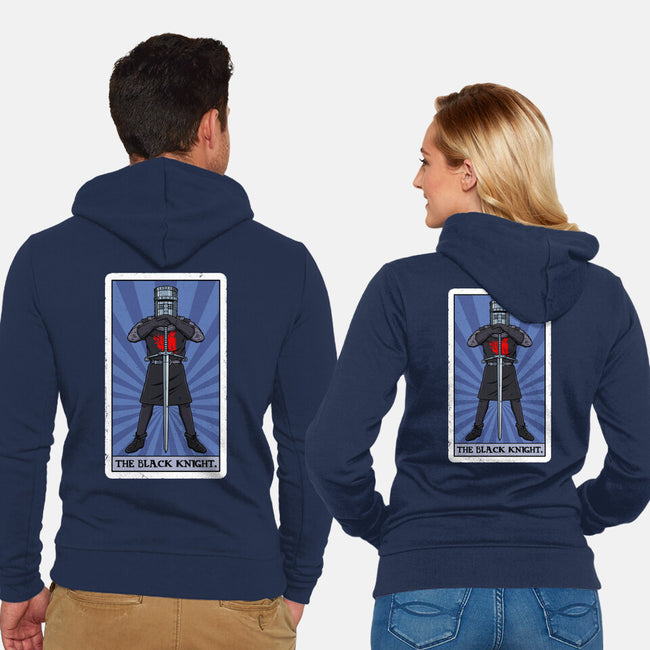 The Black Knight Tarot-Unisex-Zip-Up-Sweatshirt-drbutler