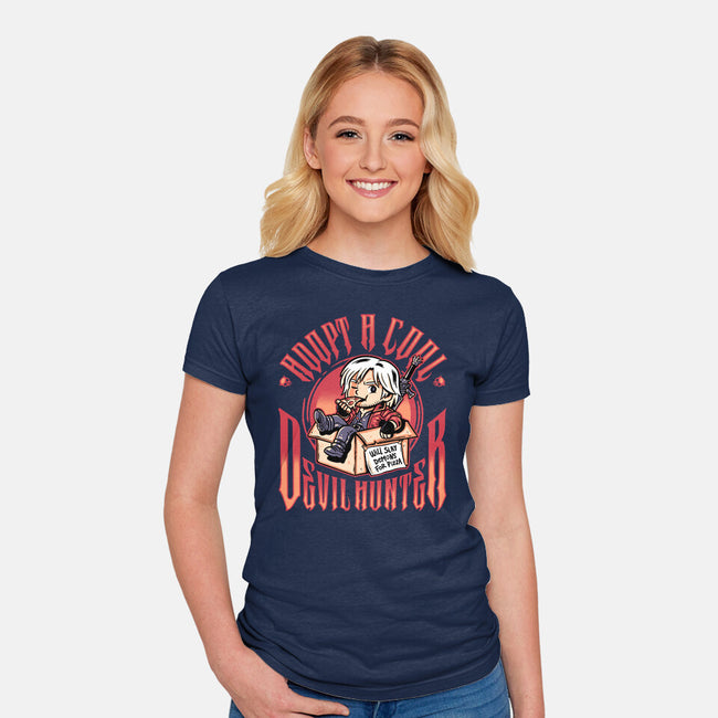 Adopt A Devil Hunter-Womens-Fitted-Tee-demonigote