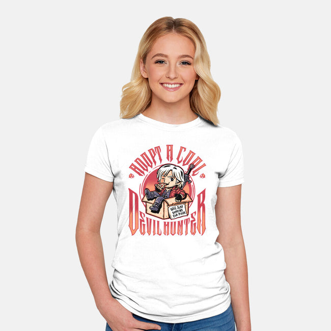 Adopt A Devil Hunter-Womens-Fitted-Tee-demonigote