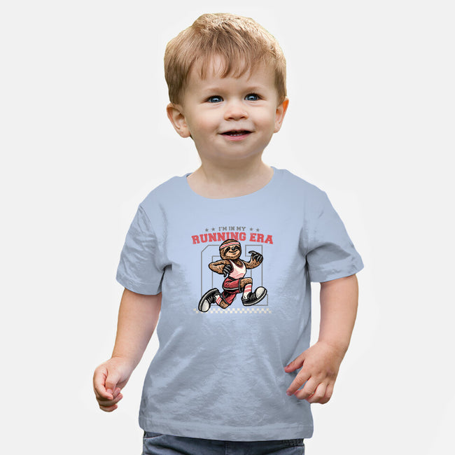 I’m In My Running Era-Baby-Basic-Tee-glitchygorilla