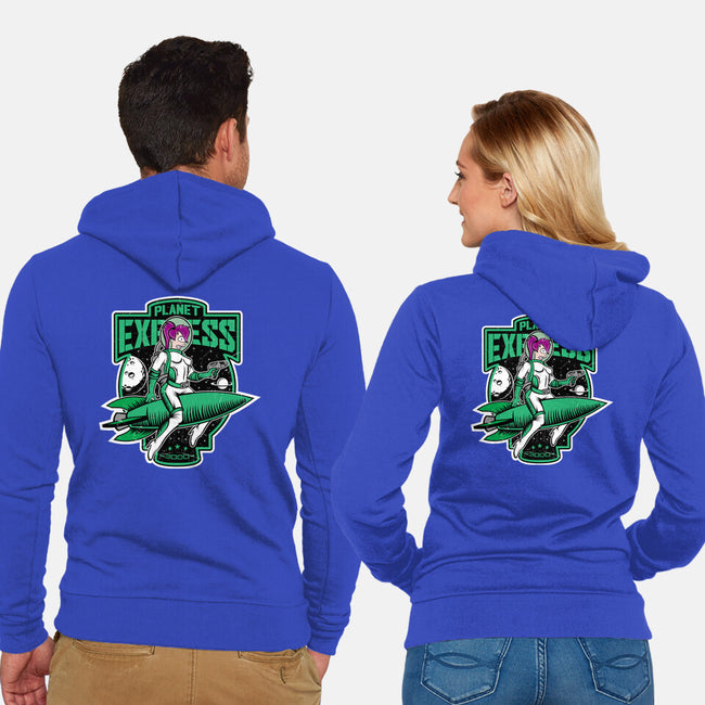 The Planet Ex Girl-Unisex-Zip-Up-Sweatshirt-SuperEdu