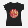 A Master Under The Sunset-Womens-V-Neck-Tee-SuperEdu