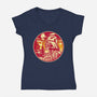 A Master Under The Sunset-Womens-V-Neck-Tee-SuperEdu