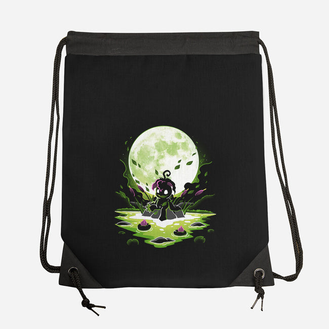 Digi Leaf Moon-None-Drawstring-Bag-Vallina84