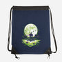 Digi Leaf Moon-None-Drawstring-Bag-Vallina84