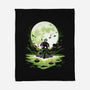 Digi Leaf Moon-None-Fleece-Blanket-Vallina84