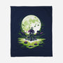 Digi Leaf Moon-None-Fleece-Blanket-Vallina84