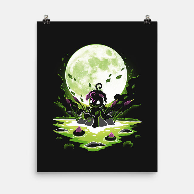 Digi Leaf Moon-None-Matte-Poster-Vallina84