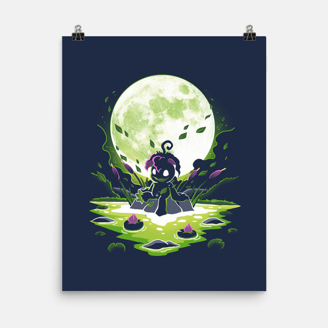 Digi Leaf Moon-None-Matte-Poster-Vallina84