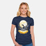 Digi Air moon-Womens-Fitted-Tee-Vallina84