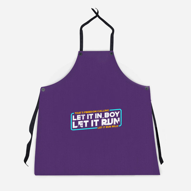 Let It Run-Unisex-Kitchen-Apron-rocketman_art