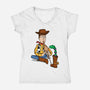 Snake In Boot-Womens-V-Neck-Tee-jasesa