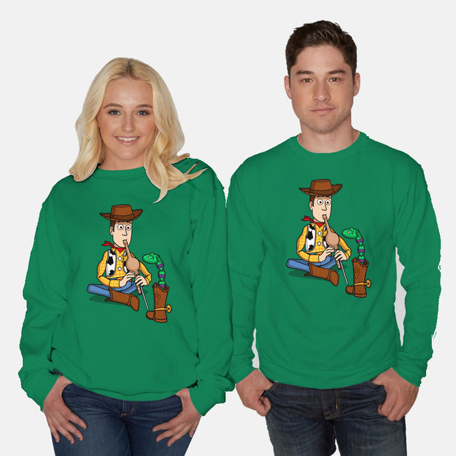 Snake In Boot-Unisex-Crew Neck-Sweatshirt-jasesa