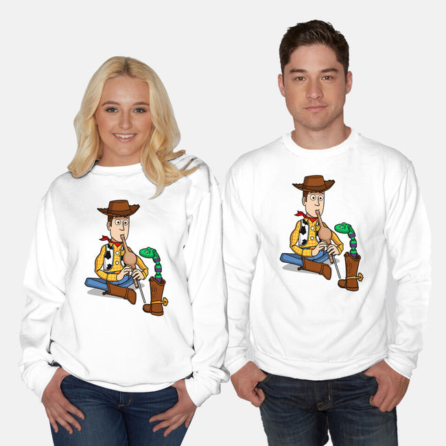 Snake In Boot-Unisex-Crew Neck-Sweatshirt-jasesa