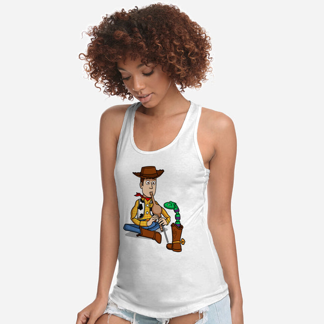 Snake In Boot-Womens-Racerback-Tank-jasesa