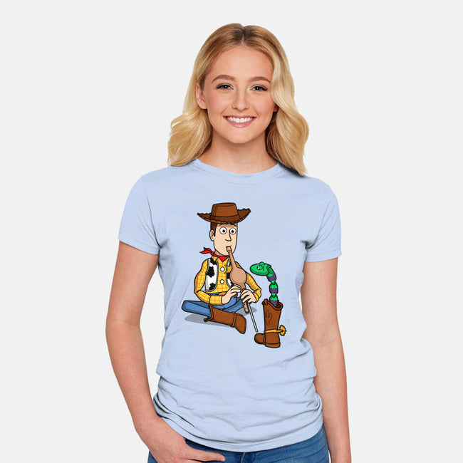 Snake In Boot-Womens-Fitted-Tee-jasesa