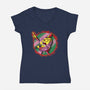 Singer Sponge-Womens-V-Neck-Tee-nickzzarto