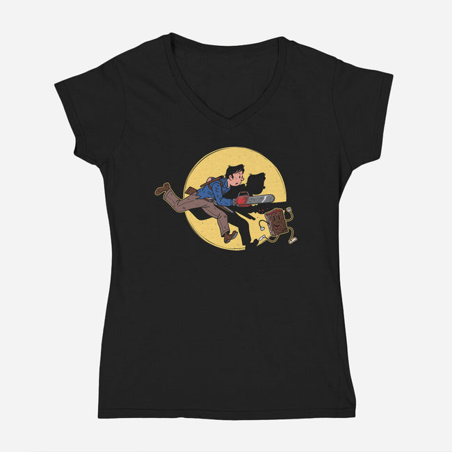 The Adventures Of Ash-Womens-V-Neck-Tee-Getsousa!