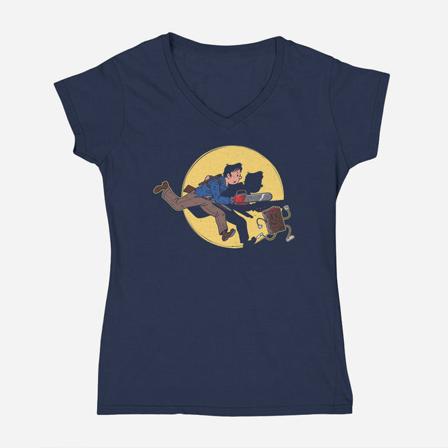 The Adventures Of Ash-Womens-V-Neck-Tee-Getsousa!