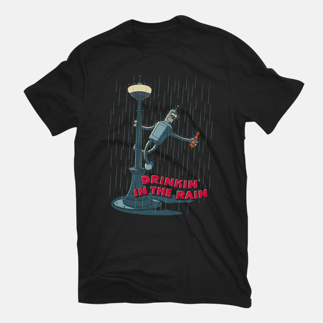 Drinkin In The Rain-Womens-Fitted-Tee-Getsousa!