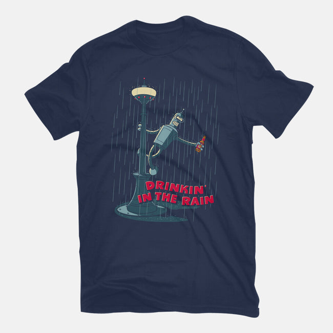 Drinkin In The Rain-Womens-Fitted-Tee-Getsousa!