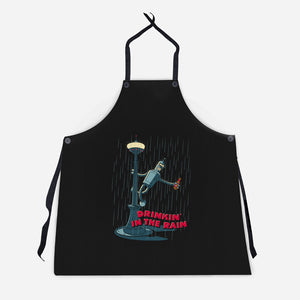 Drinkin In The Rain-Unisex-Kitchen-Apron-Getsousa!