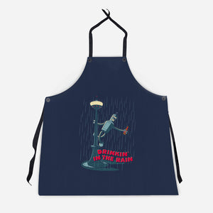 Drinkin In The Rain-Unisex-Kitchen-Apron-Getsousa!