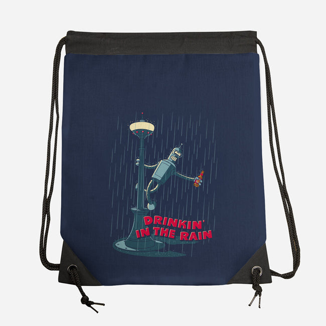 Drinkin In The Rain-None-Drawstring-Bag-Getsousa!