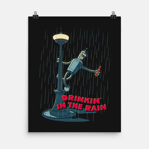 Drinkin In The Rain-None-Matte-Poster-Getsousa!