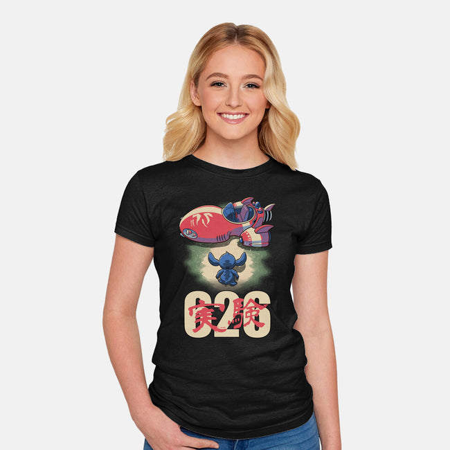Anime Alien Spaceship-Womens-Fitted-Tee-Studio Mootant