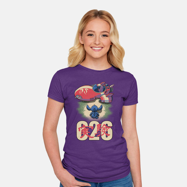 Anime Alien Spaceship-Womens-Fitted-Tee-Studio Mootant