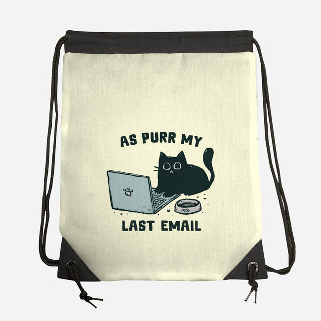 As Purr My Last Email-None-Drawstring-Bag-kg07
