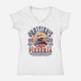 Ornitier Pizzeria Vintage-Womens-V-Neck-Tee-LAGELANTEE