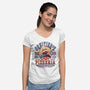 Ornitier Pizzeria Vintage-Womens-V-Neck-Tee-LAGELANTEE