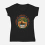 Karate And Kung Fu-Womens-V-Neck-Tee-glitchygorilla