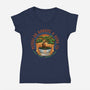 Karate And Kung Fu-Womens-V-Neck-Tee-glitchygorilla