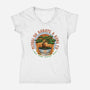 Karate And Kung Fu-Womens-V-Neck-Tee-glitchygorilla
