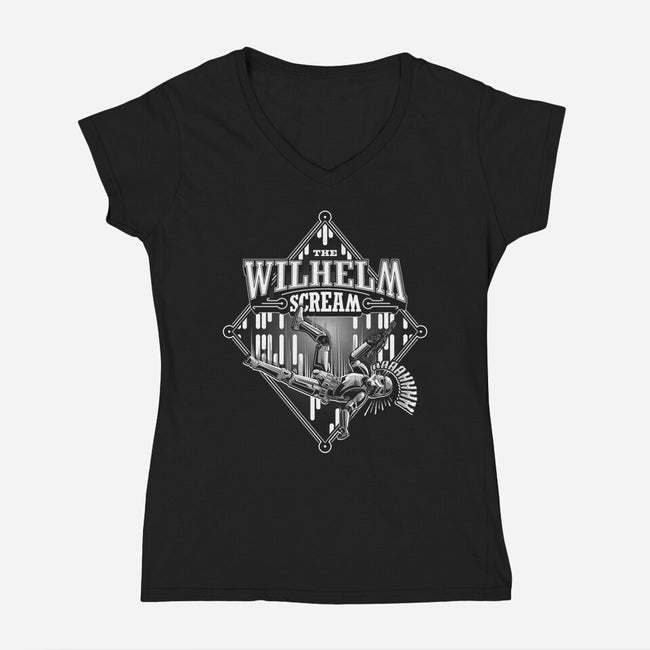 The Wilhelm Scream-Womens-V-Neck-Tee-CappO