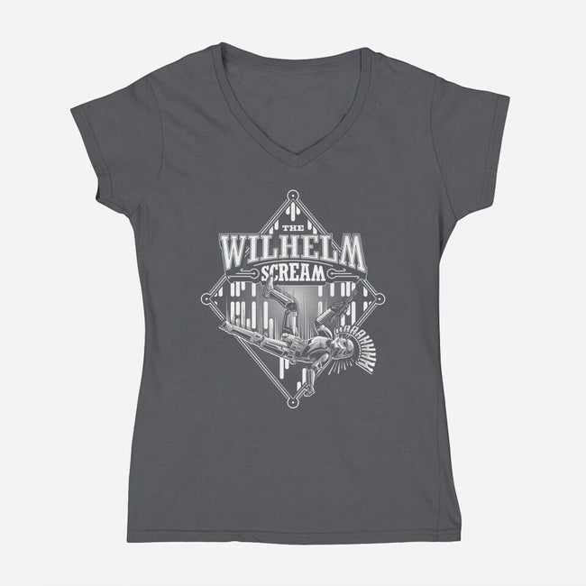 The Wilhelm Scream-Womens-V-Neck-Tee-CappO