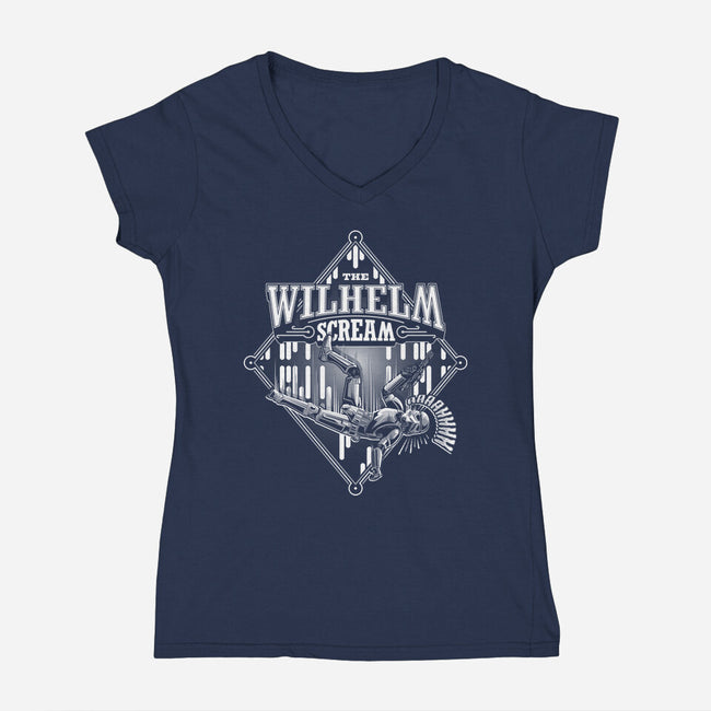 The Wilhelm Scream-Womens-V-Neck-Tee-CappO