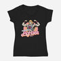 Master Of The Eighties-Womens-V-Neck-Tee-glitchygorilla