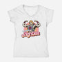 Master Of The Eighties-Womens-V-Neck-Tee-glitchygorilla