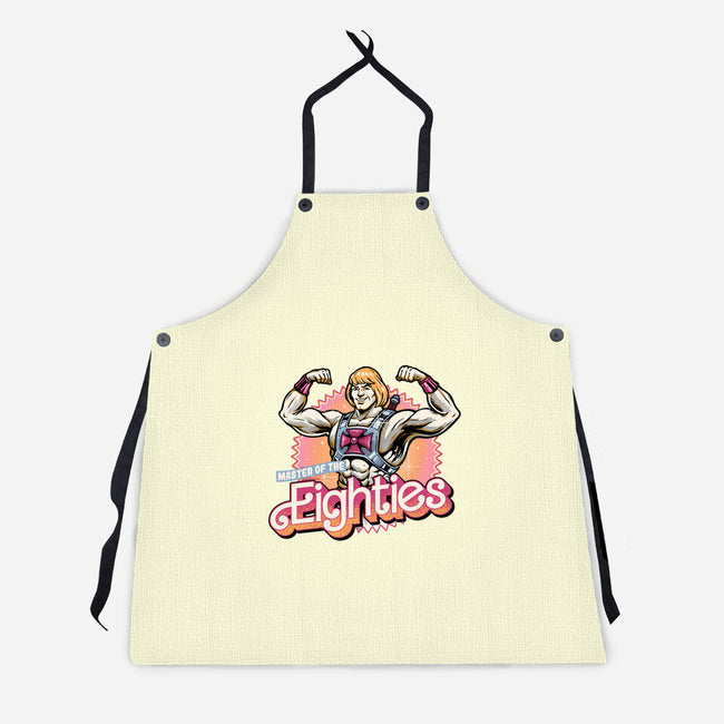 Master Of The Eighties-Unisex-Kitchen-Apron-glitchygorilla