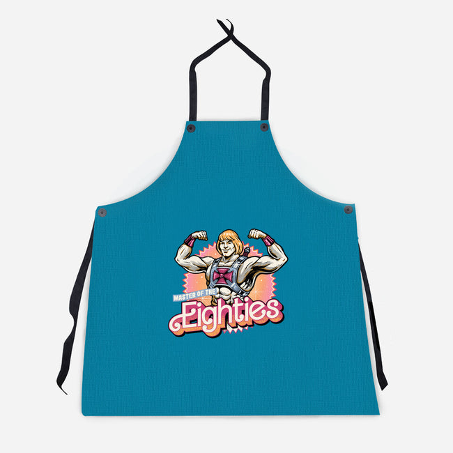 Master Of The Eighties-Unisex-Kitchen-Apron-glitchygorilla