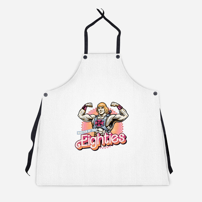 Master Of The Eighties-Unisex-Kitchen-Apron-glitchygorilla