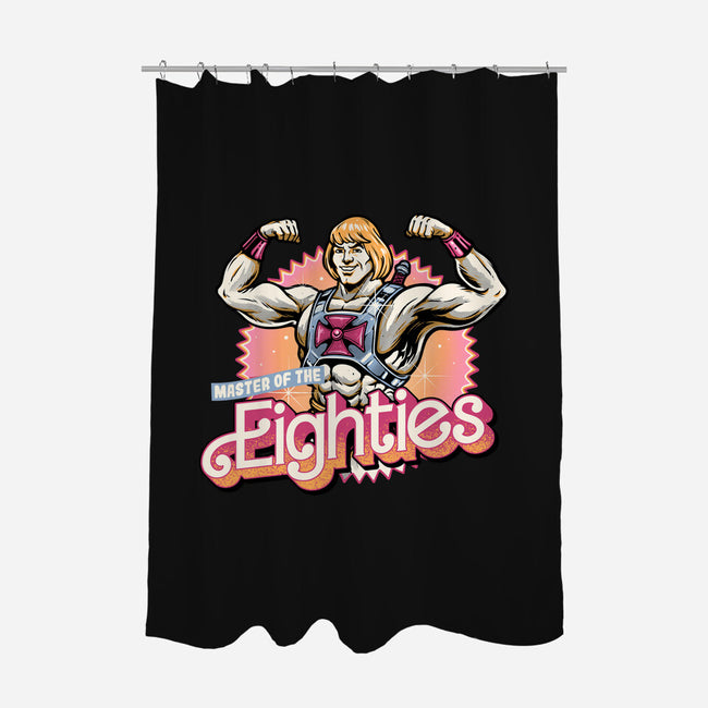 Master Of The Eighties-None-Polyester-Shower Curtain-glitchygorilla