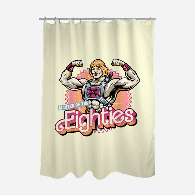 Master Of The Eighties-None-Polyester-Shower Curtain-glitchygorilla